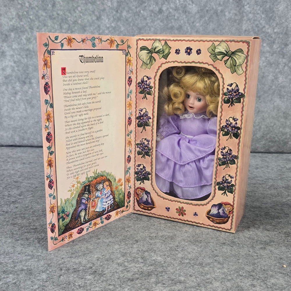 Knickerbocker Thumbelina Doll Girls OS Purple Satin Limited Edition 1995 Box